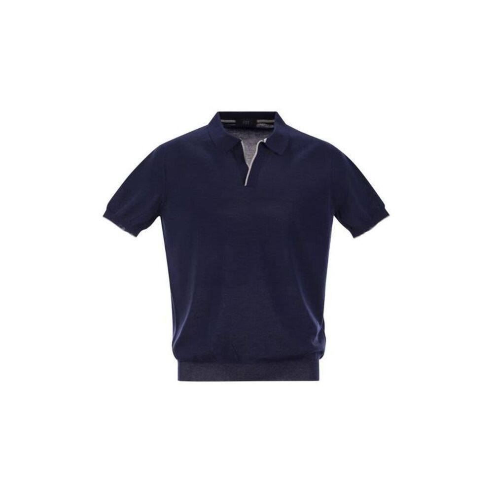 FAY Men's Short-Sleeve Knit Polo Shirt Men NIGHT BLUE T-Shirts